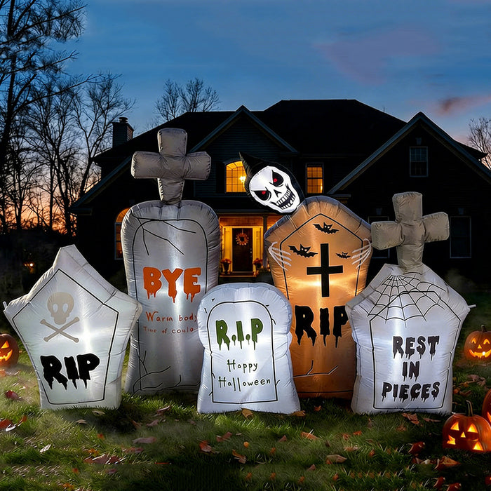 Halloween Inflatable Tombstone Decoration - 2.4 m - Polyester