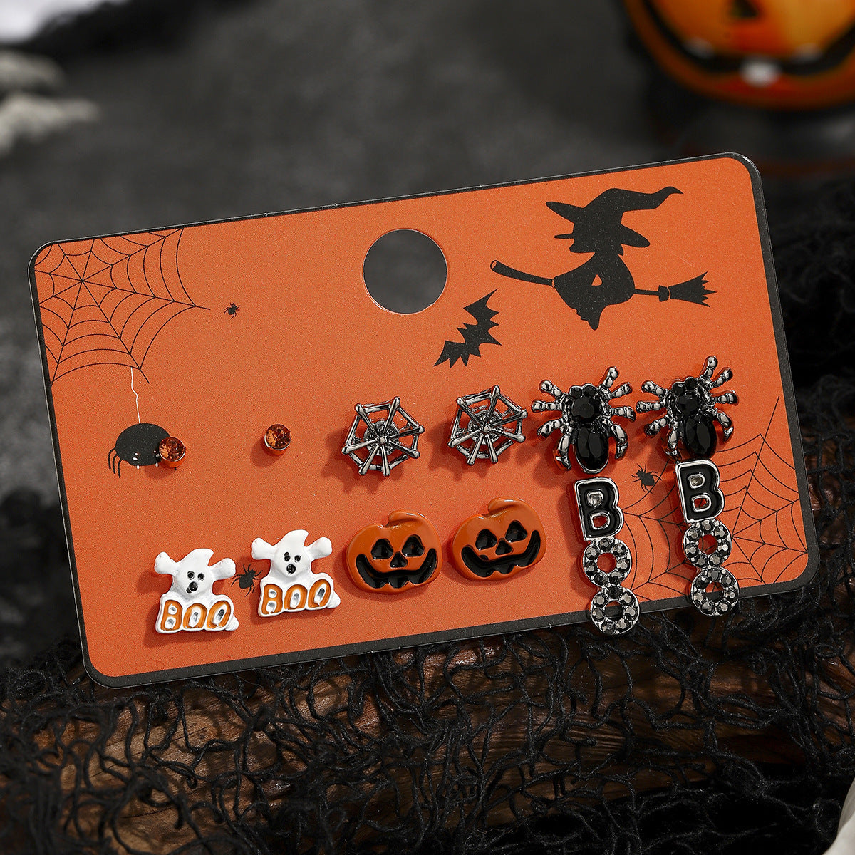 Cartoon Halloween Earrings Set