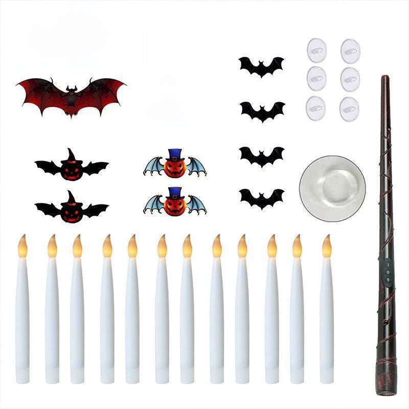 Halloween LED Floating Candles with Magic Wand Control