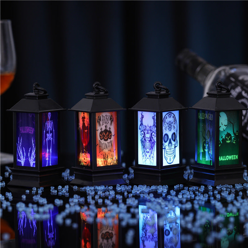 Halloween Glowing Oil-Style Lantern - Plastic