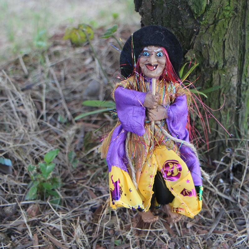 Halloween Witch Broom Decoration - Plastic