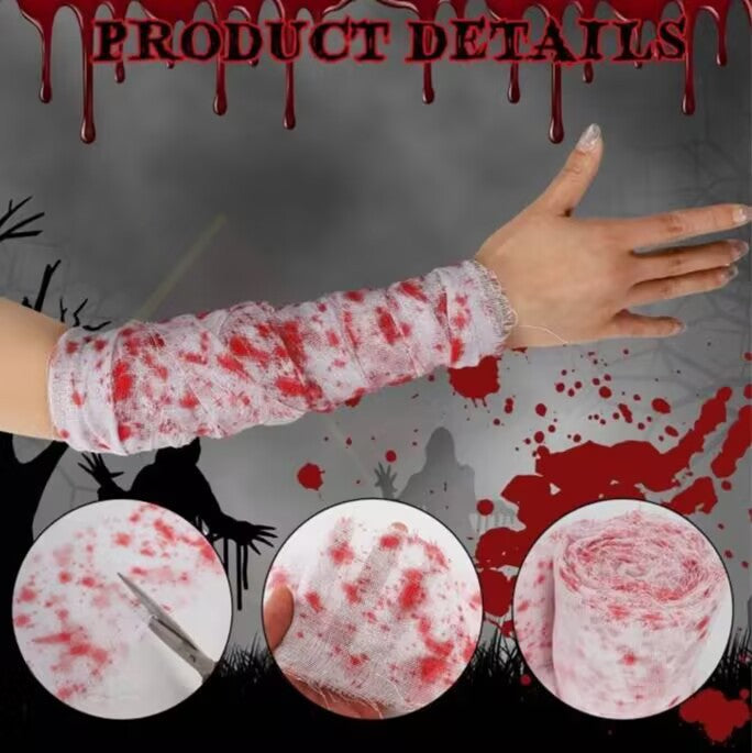 Halloween Blood-Effect Gauze Decoration - Fabric