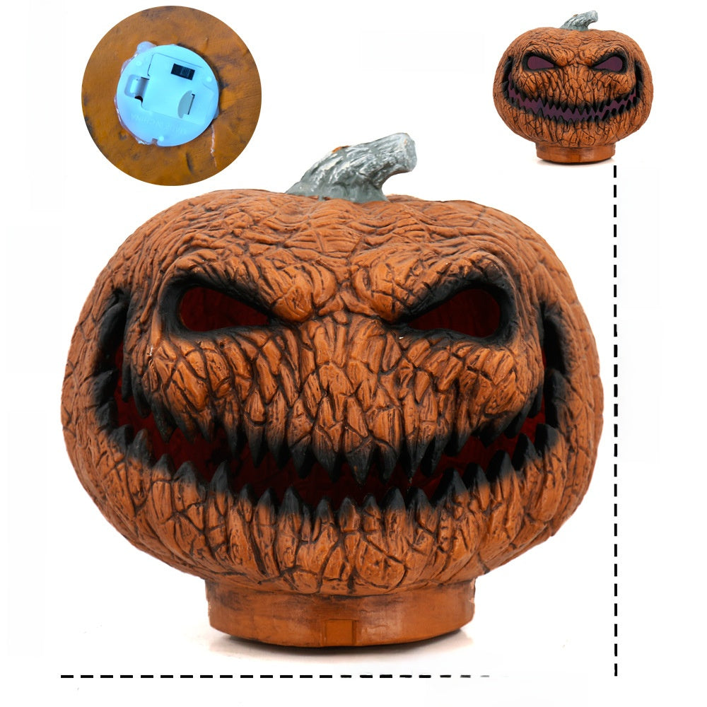 LED Halloween Pumpkin Lantern with Multiple Designs - Plastic