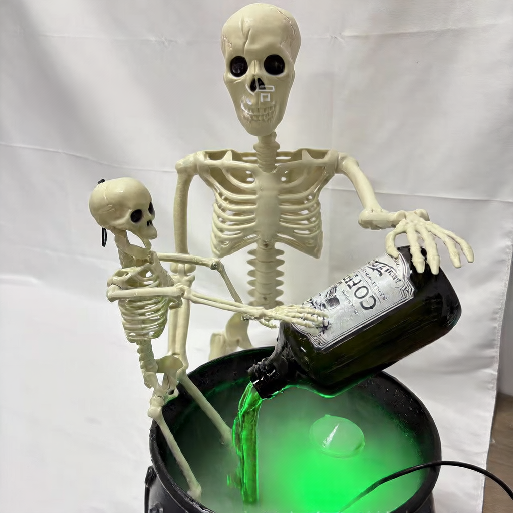 Halloween Floating Potion Bottle and Cauldron Decoration - Plastic