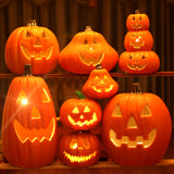 Halloween Light-Up Pumpkin Lantern - Plastic
