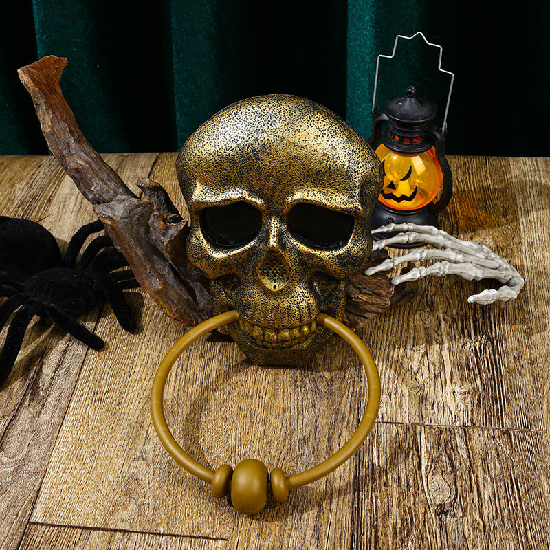 Halloween Pumpkin and Skull Doorbell with Lights and Sound - Plastic