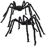 Halloween Plush Spider and Web Decoration