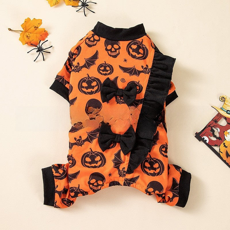 Halloween Pet Costume Four-Legged Outfit - Polyester