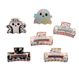 Halloween Pumpkin Ghost Hair Clip - PVC