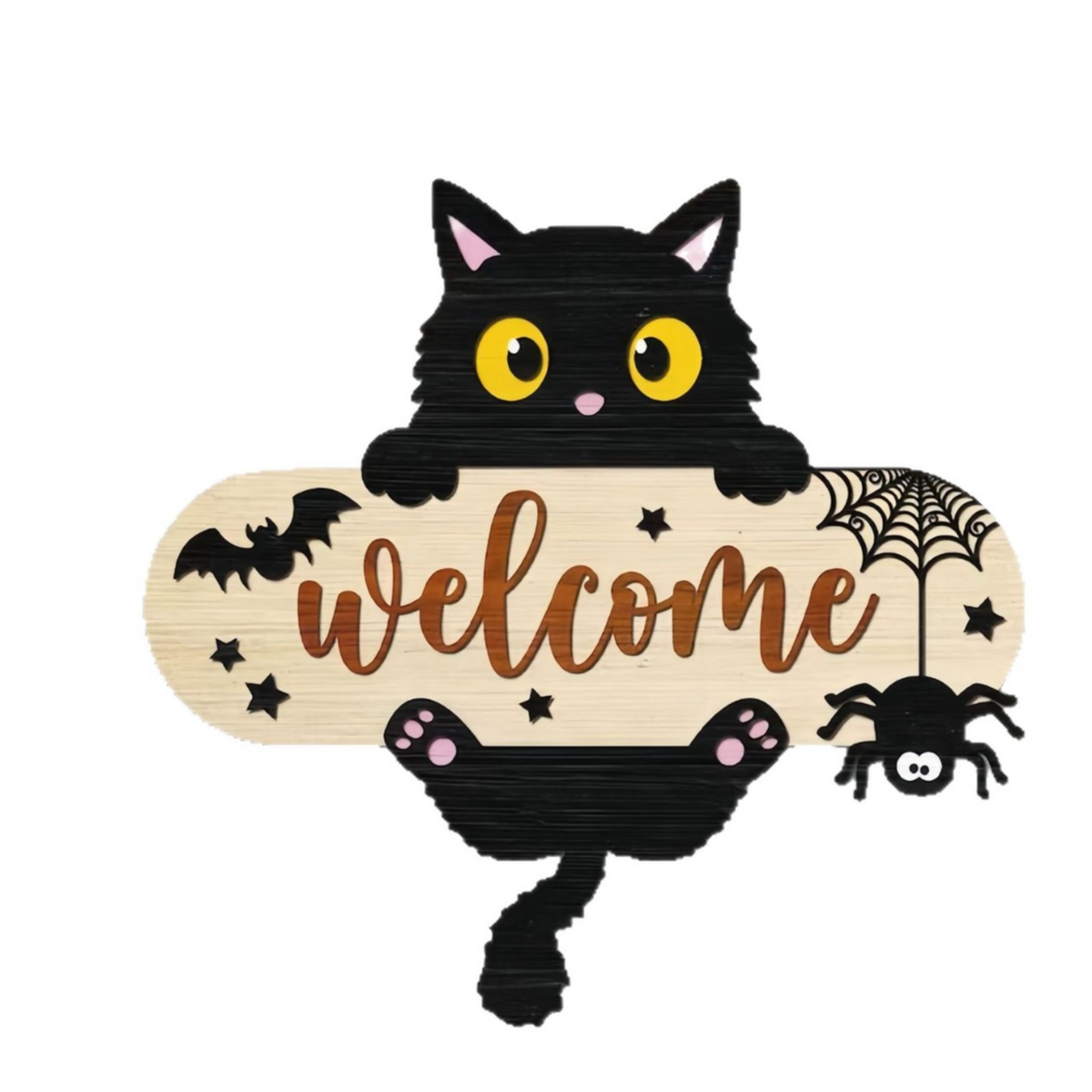 Halloween Boxwood Door Decoration
