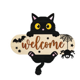 Halloween Boxwood Door Decoration