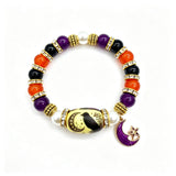 Halloween Beaded Bracelet - Pumpkin and Witch Designs
