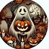 Halloween Boxwood Hanging Door Sign