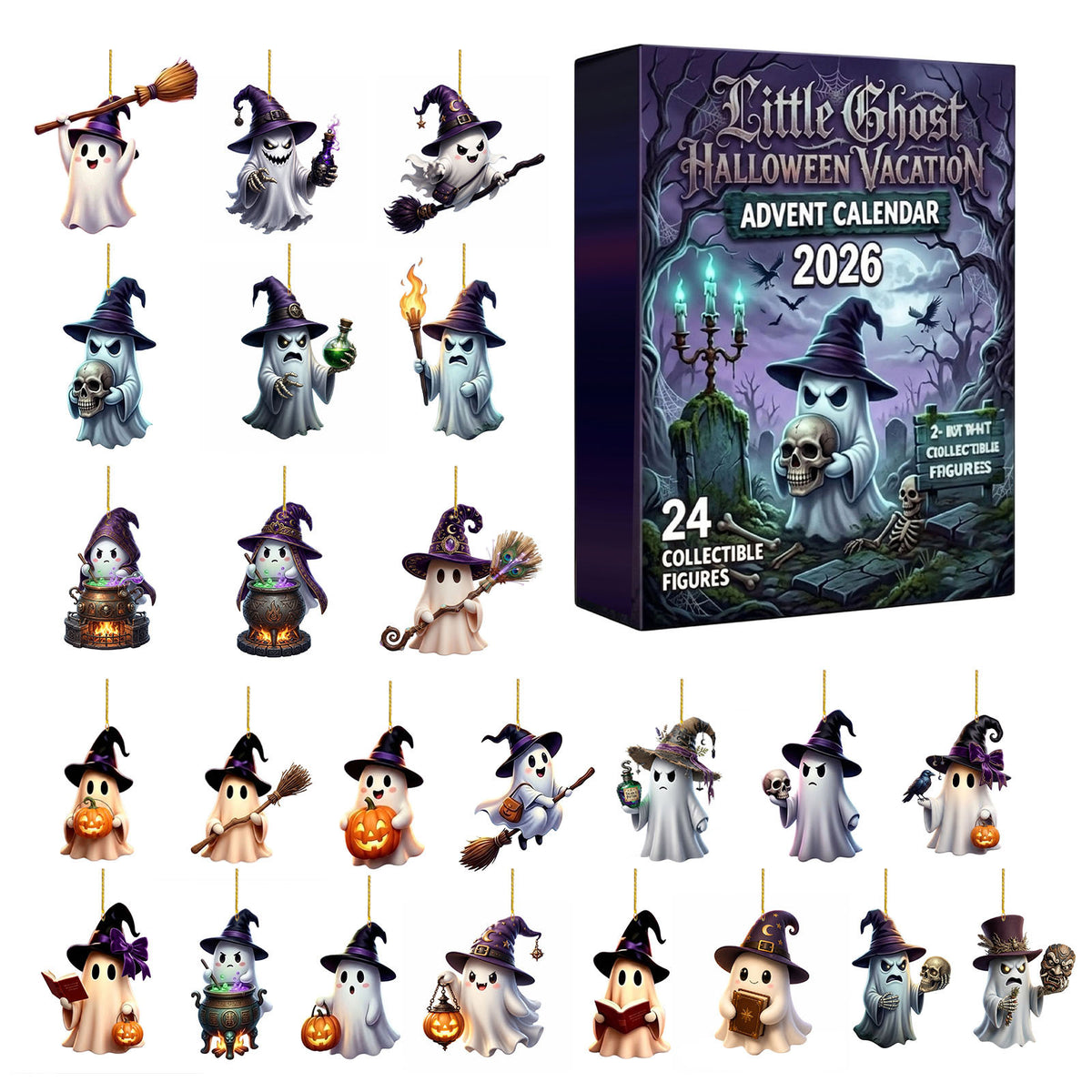 Halloween Ghost Advent Calendar - Acrylic