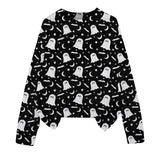 3D Print Halloween Round Neck Knitted Sweater - Polyester