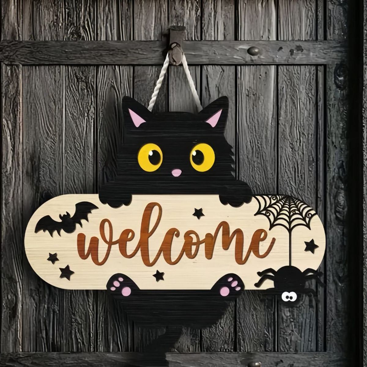Halloween Boxwood Wall and Door Sign