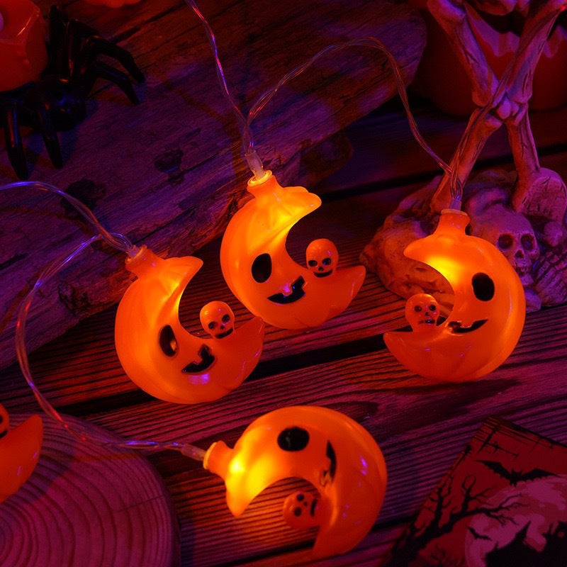 Halloween Outdoor LED Pumpkin and Ghost String Lights