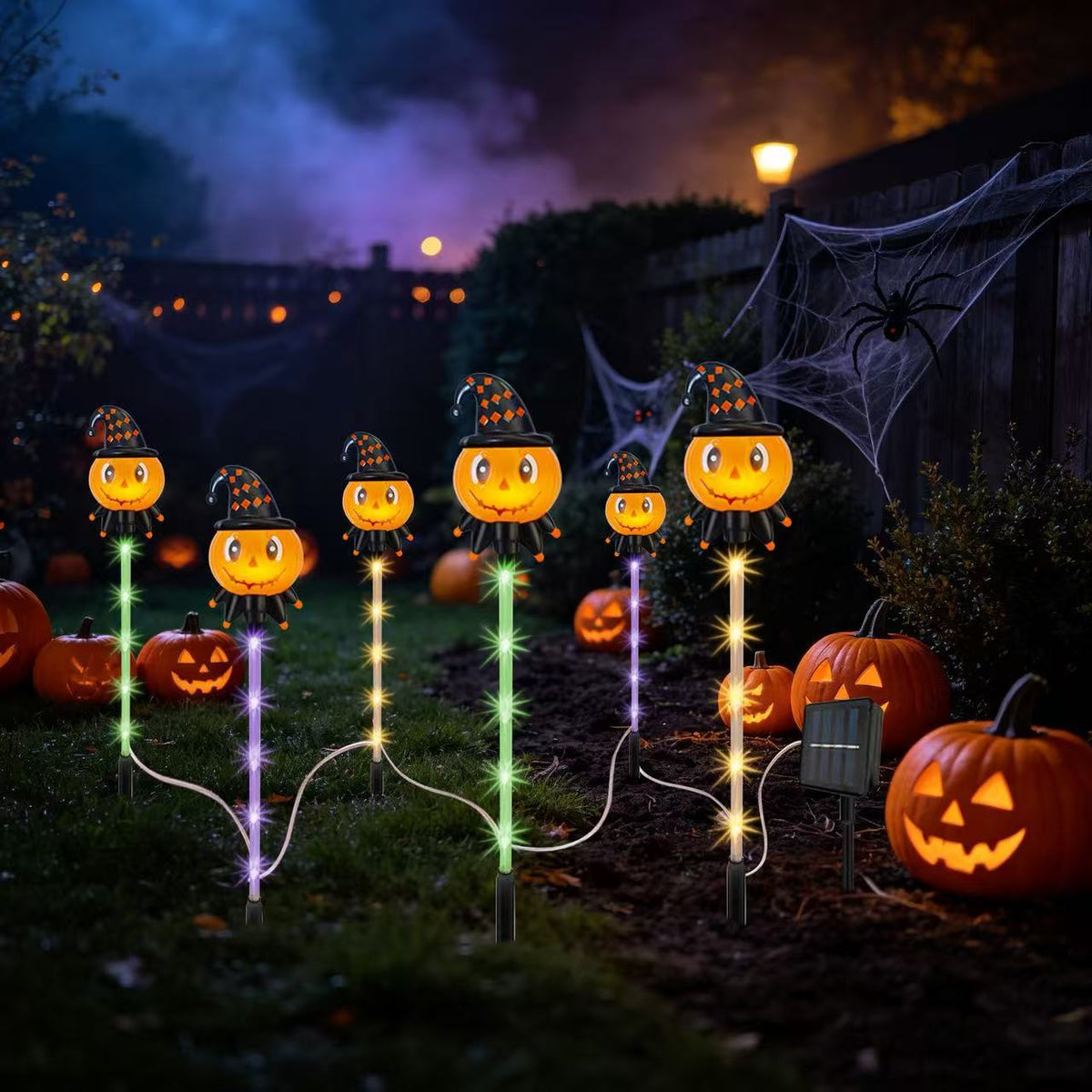 Halloween Solar Pumpkin Garden Stake Light