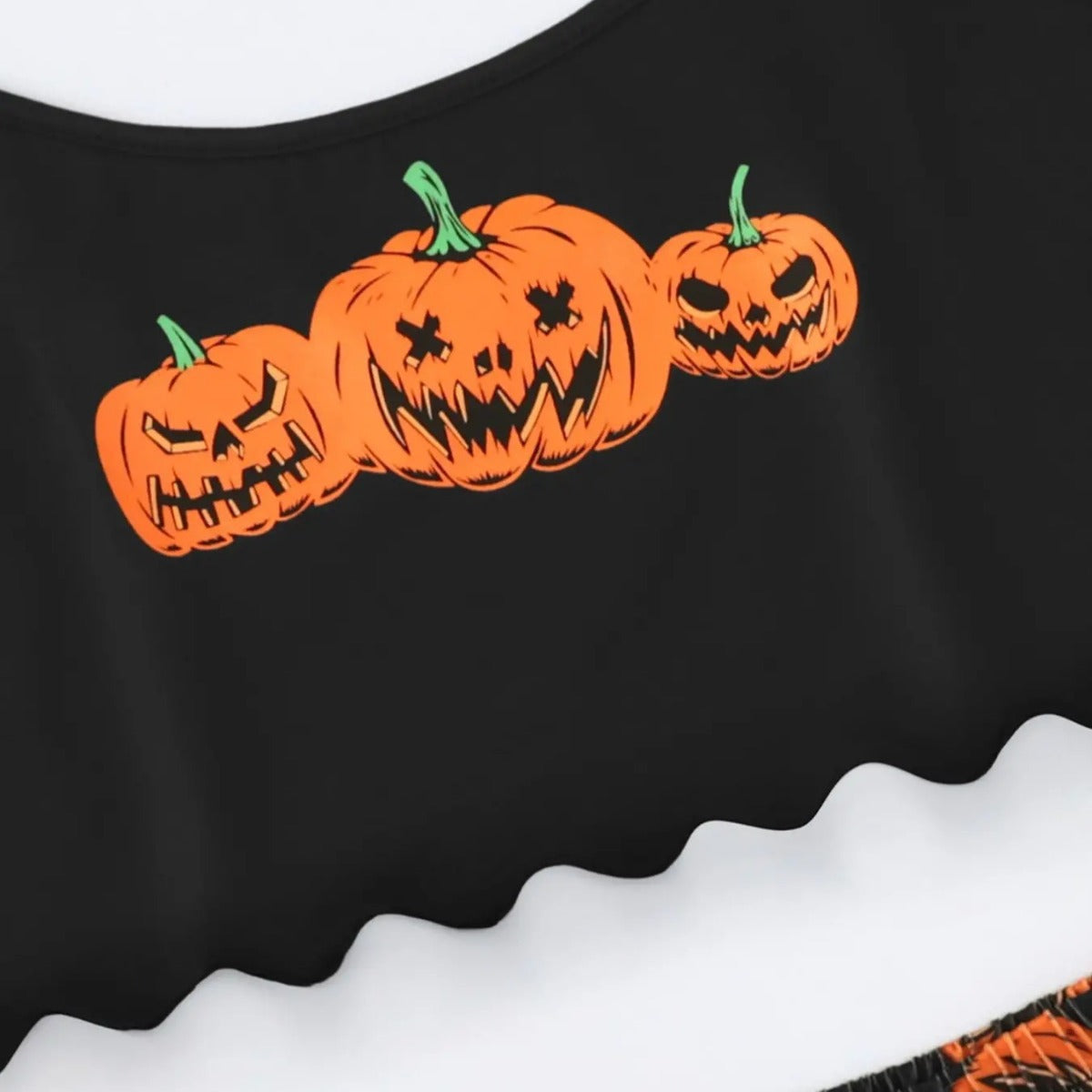 Halloween Pumpkin Print Sleeveless Pajama Set