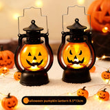 Halloween Pumpkin and Ghost Oil-Style Lantern - Plastic