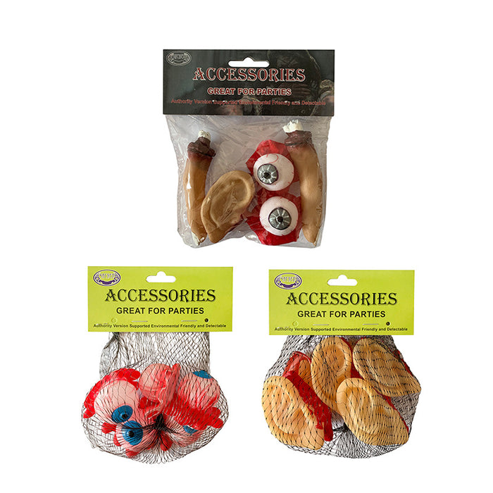 Halloween Fake Eyeballs, Fingers and Ears Props - Vinyl