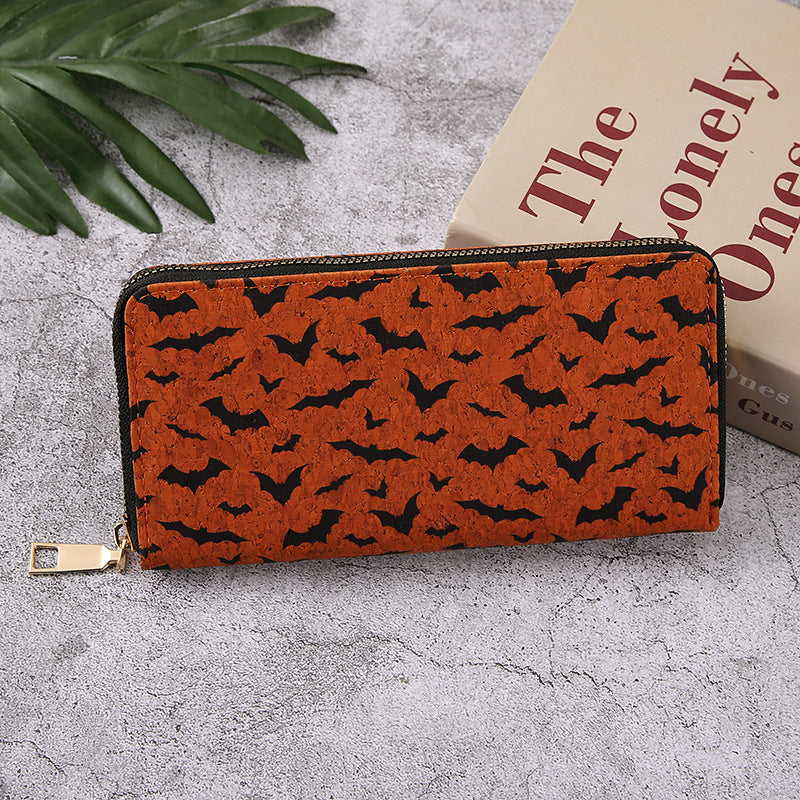 Halloween Pattern Long Wallet with Zipper