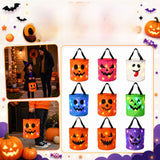 Halloween LED Pumpkin Candy Bucket - Metal