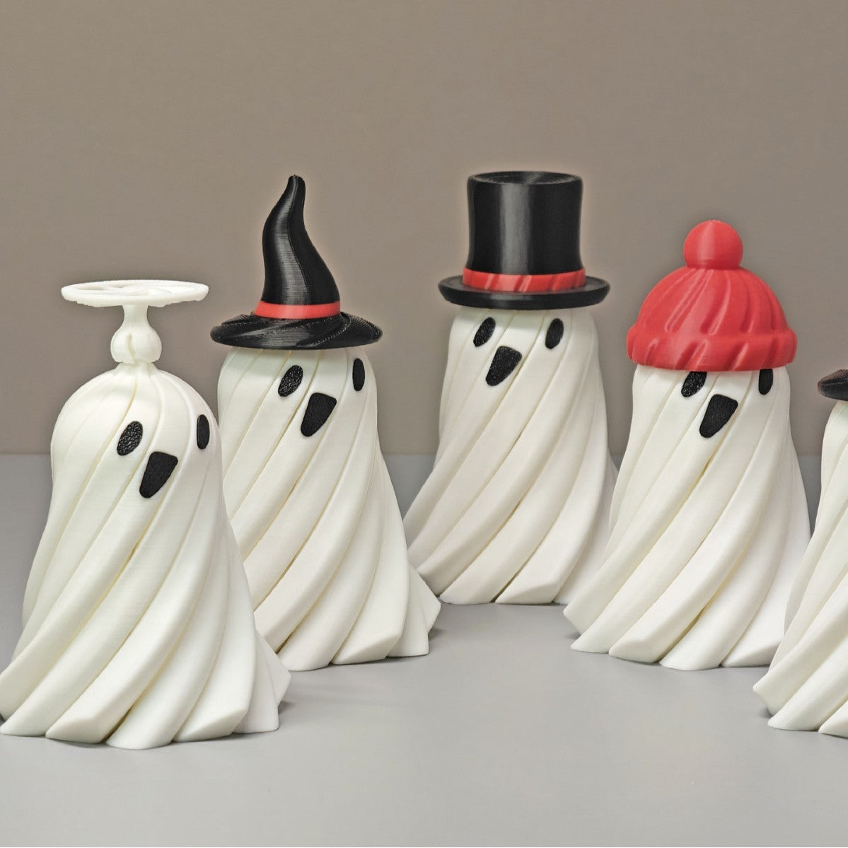 Halloween Ghost Pumpkin Wizard Tabletop Ornament - Resin
