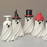 Halloween Ghost Pumpkin Wizard Tabletop Ornament - Resin