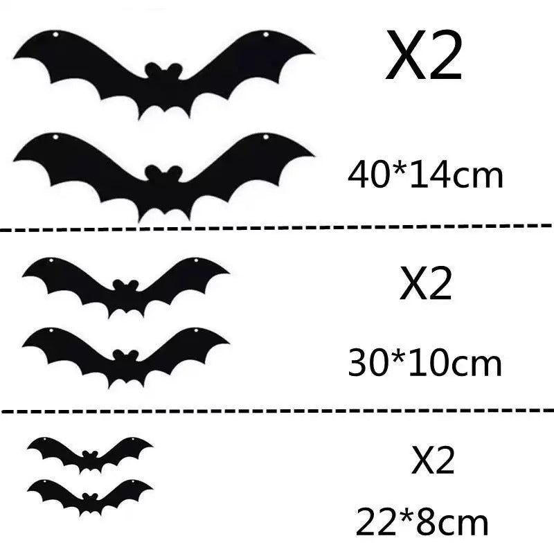LED Light Up Bat Wall Stickers Halloween Decorations - Felt