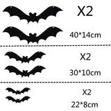 LED Light Up Bat Wall Stickers Halloween Decorations - Felt