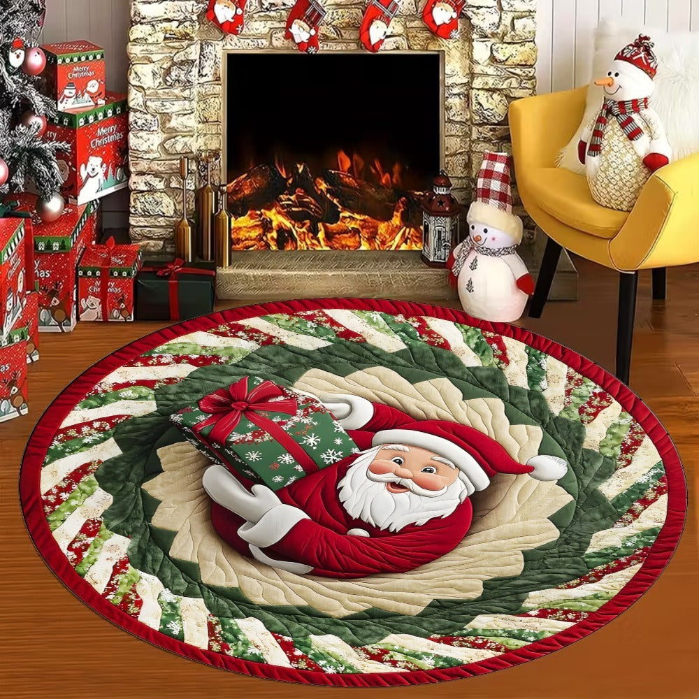 Halloween and Christmas Round Rug