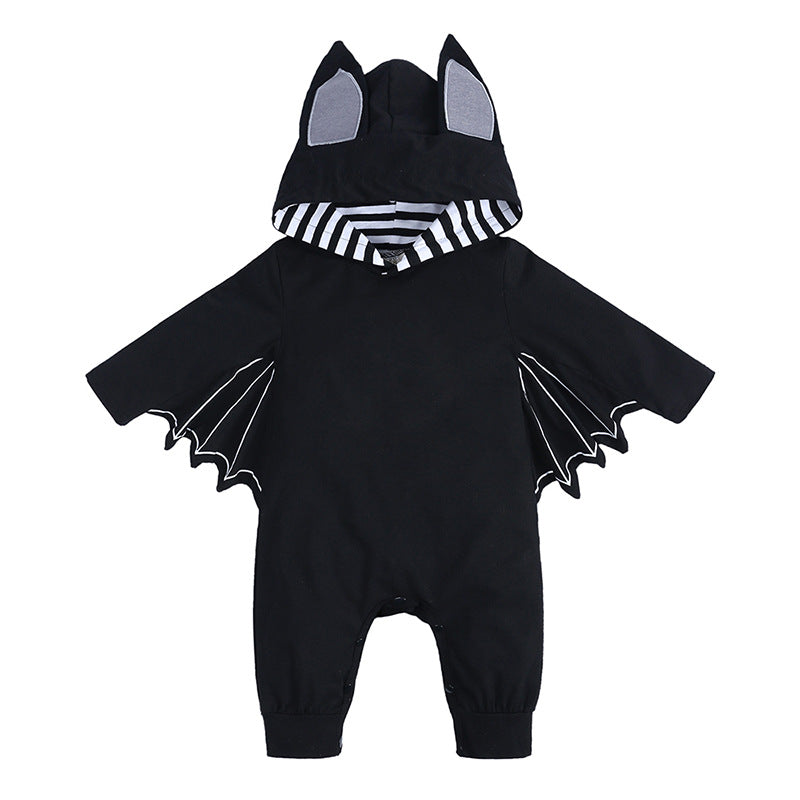 Baby Halloween Bat Romper - Long Sleeve Jumpsuit