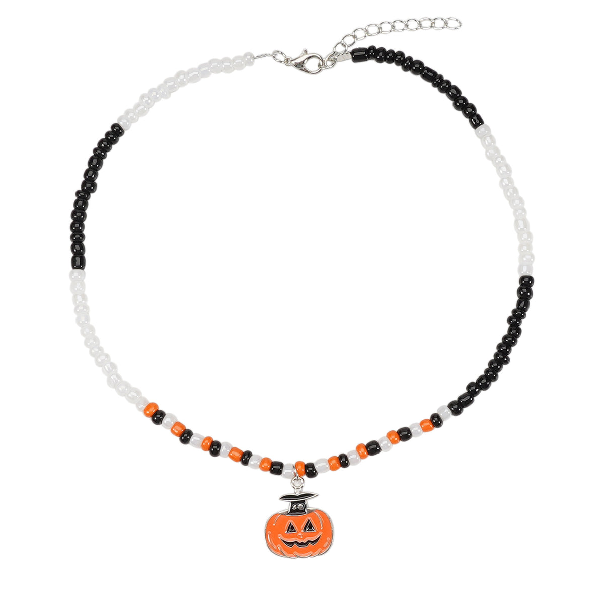 Handmade Halloween Ghost Pumpkin Pendant Necklace