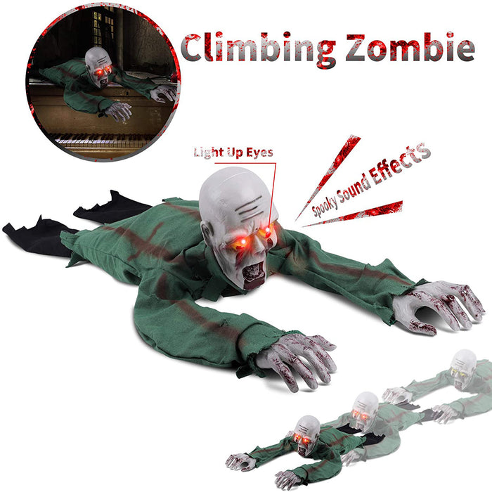Halloween Sound-Activated Crawling Ghost with Lights