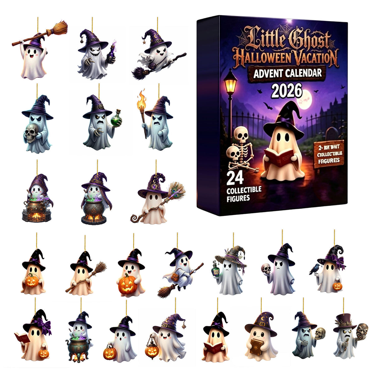 Halloween Ghost Advent Calendar - Acrylic