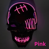 Halloween LED Skull Mask - USB Rechargeable - Plastic