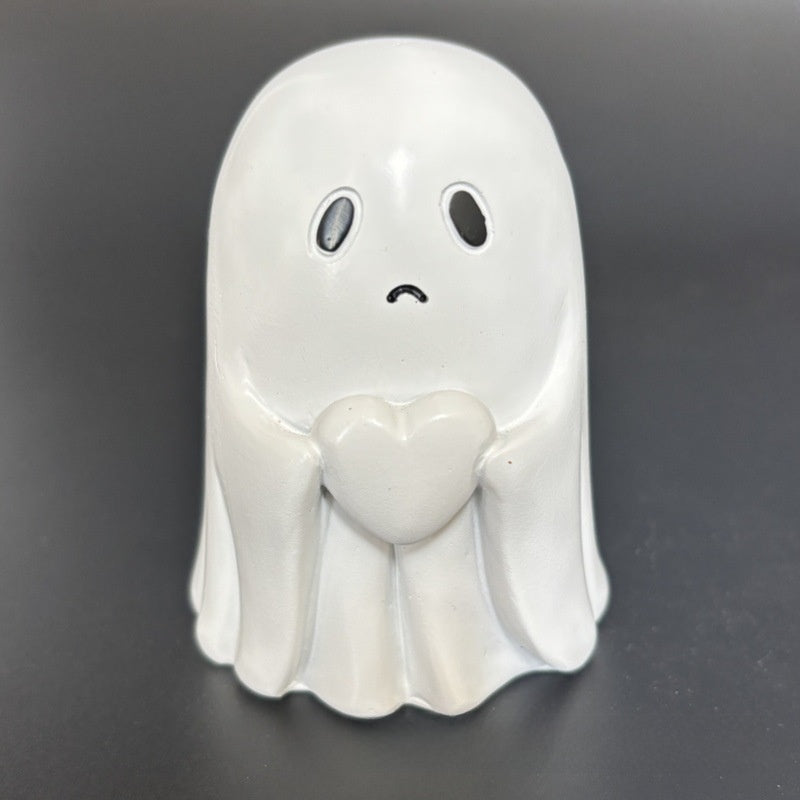 Halloween White Ghost Resin Ornament