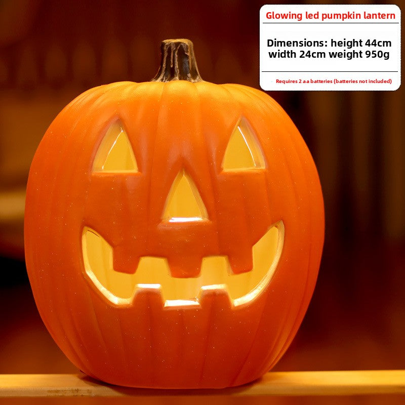 Halloween Light-Up Pumpkin Lantern - Plastic