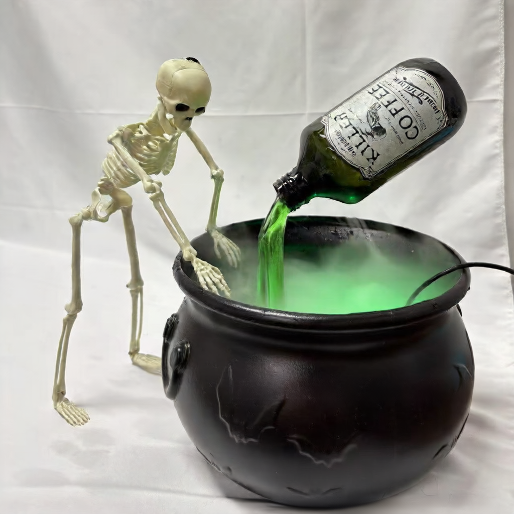Halloween Floating Potion Bottle and Cauldron Decoration - Plastic