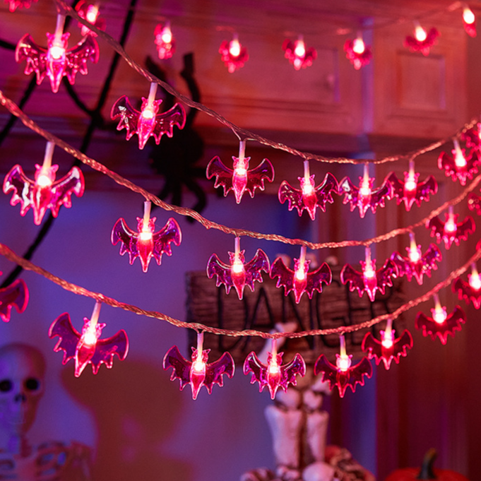 Halloween Pumpkin and Maple Leaf LED String Lights - PVC
