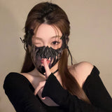 Halloween Anime Half-Face Mask - Plastic