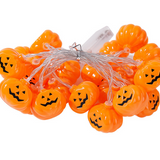 Halloween Pumpkin and Maple Leaf LED String Lights - PVC