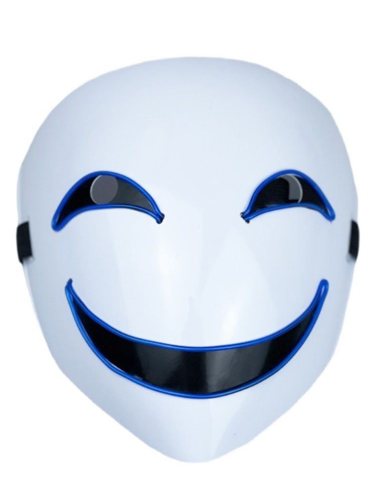 LED Glowing Anime Mask for Halloween Cosplay - Plastic