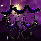 Halloween Glowing Bat Headbands - Cloth