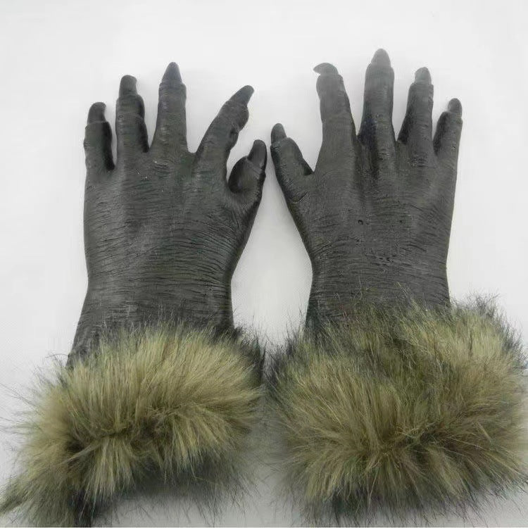Halloween Wolf Costume Mask and Glove Accessories - Latex