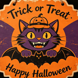 Halloween Boxwood Door Decoration