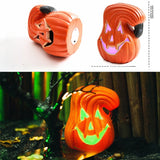 LED Halloween Pumpkin Lantern with Multiple Designs - Plastic
