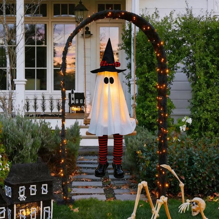Halloween Wizard Ghost LED Lights - Fabric
