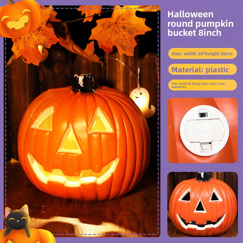 Halloween LED Pumpkin Decorations - Plastic